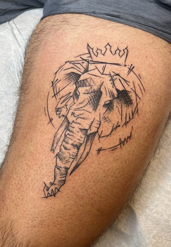 Elephant Tattoo by Rubio, Fattys Tattoos & Piercings