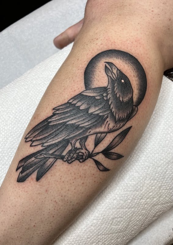 Raven Tattoo by Rubio, Fattys Tattoos & Piercings