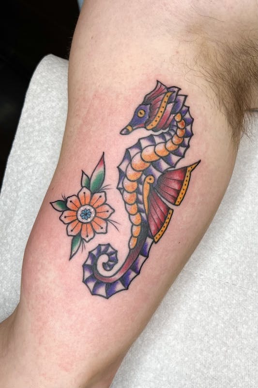 Seahorse Tattoo by Rubio, Fattys Tattoos & Piercings