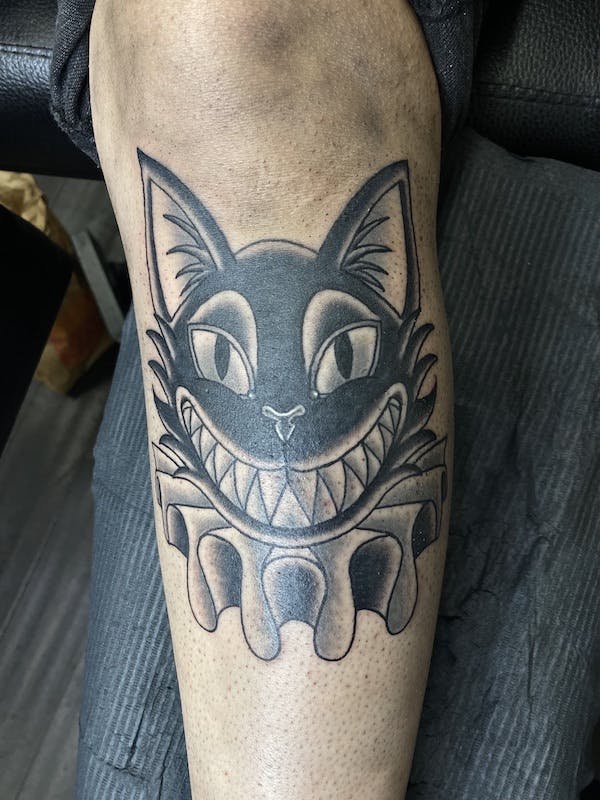 20 Ashley, American Traditional Tattoo, Cheshire cat