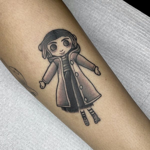 Creepy doll Tattoo by Ashley, Fattys Tattoos & Piercings