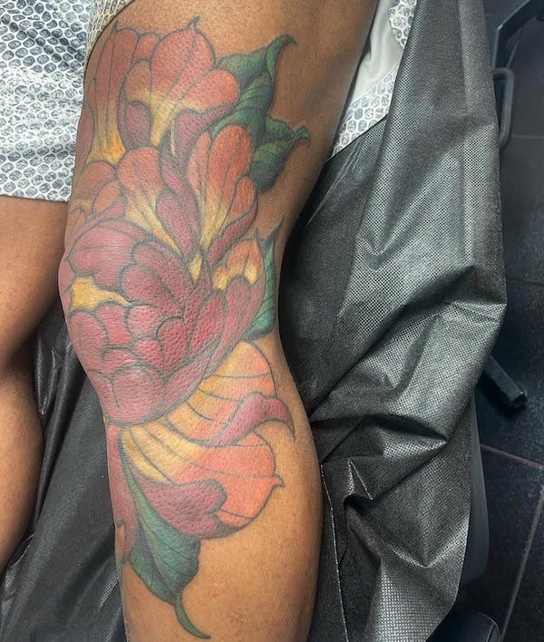 Flower Tattoo by Mikey, Fattys Tattoos & Piercings