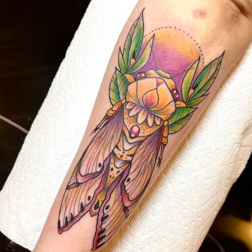 1 Rubio Locust neo traditional tattoo