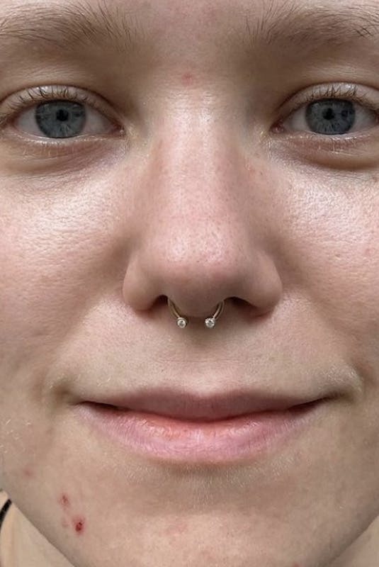 22.Michael, Septum Piercing, Gold Circular Barbell with Diamond Ends by BVLA