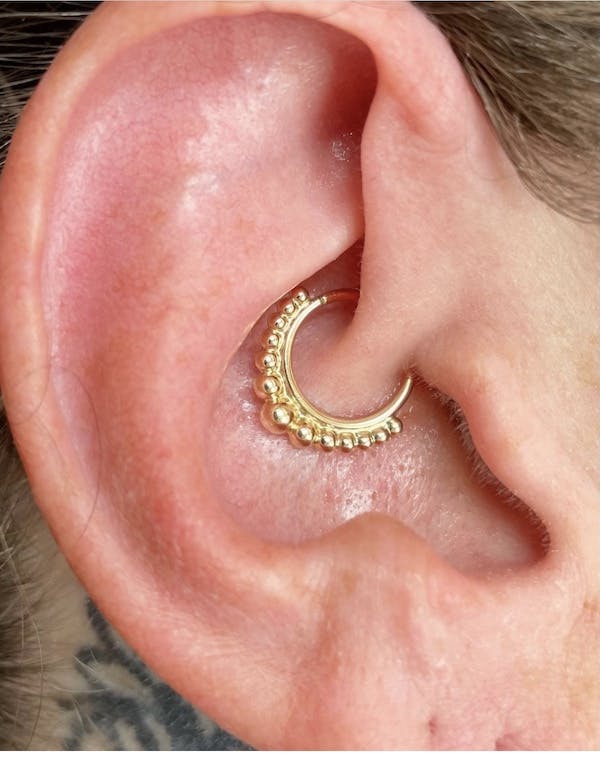 26.Michael, Daith Piercing, Gold Jewelry by BVLA