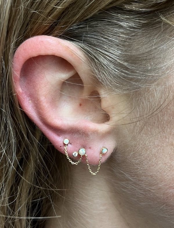 6.Michael, Ear Lobe Piercings, Junipurr Jewelry